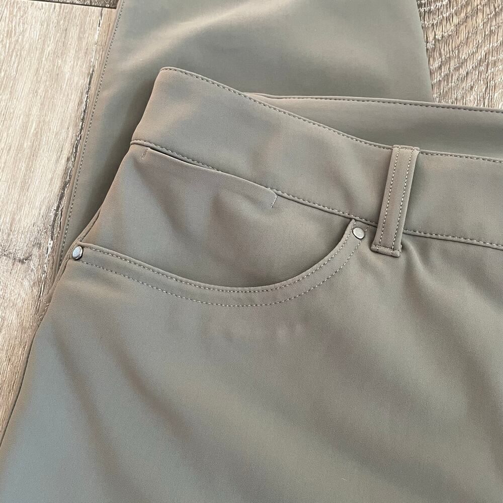 Lululemon City Sleek Slim-Fit High-Rise Pant Grey Sage - Plus Size: 33 - Picture 8 of 11